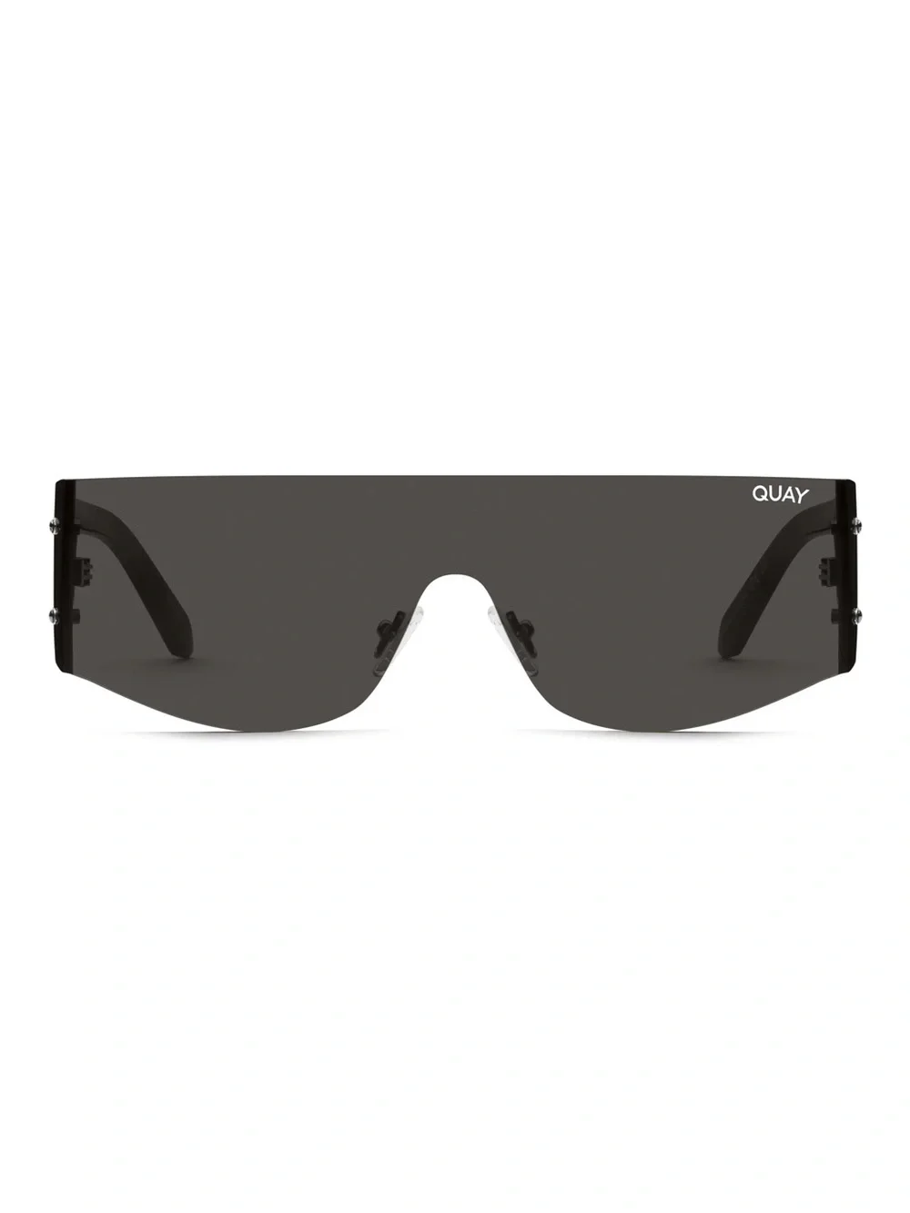 NWT! QUAY New Wave Shield Sunglasses Black Frame / Black Lens